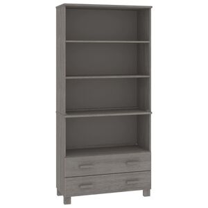 vidaXL Highboard | Set of 2 | Light grey | Solid pinewood, MDF | Large