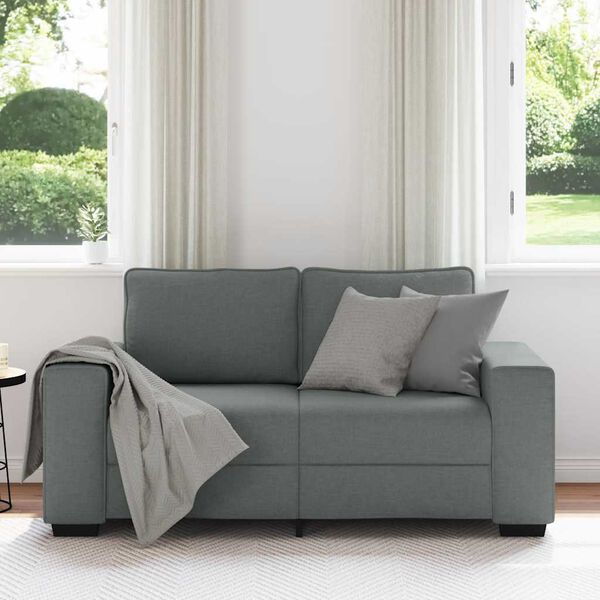 vidaXL 2-Seater Sofa&nbsp;Dark Grey 160x77x82 cm Fabric