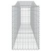 vidaXL Arched Gabion Baskets 10 pcs 400x50x80/100 cm Galvanised Iron