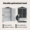 vidaXL Garden Shed Anthracite 116x45x175 cm Galvanised Steel