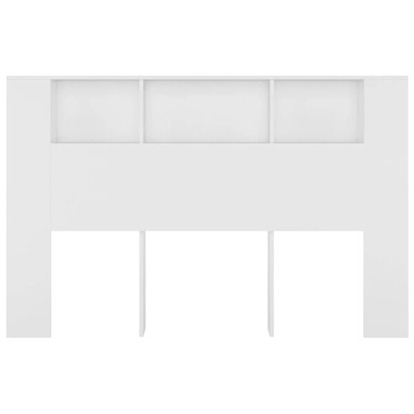 vidaXL Headboard Cabinet White 160x18.5x104.5 cm