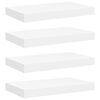 vidaXL Floating Wall Shelves 4 pcs White 40x23.5x3.8 cm MDF