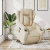 vidaXL Stand up Massage Recliner Chair Cream Fabric