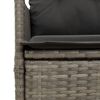 vidaXL 5 Piece Garden Dining Set with Cushions Grey Poly Rattan
