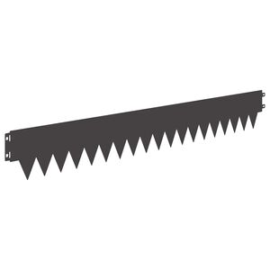 vidaXL Lawn Edging 20 pcs 103 x 15 cm Steel Black