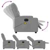 vidaXL Electric Massage Recliner Chair Light Grey Fabric