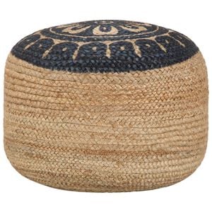vidaXL Handmade Pouffe Blue 45x30 cm Jute