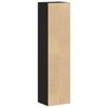 vidaXL Book Cabinet Black Oak 36 x 30 x 143 cm Engineered Wood