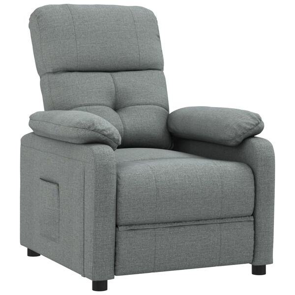 vidaXL Recliner Chair Dark Grey Fabric