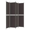 vidaXL 4-Panel Room Divider Brown 200x220 cm Fabric