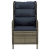 vidaXL 3 Piece Garden Lounge Set with Cushions Poly Rattan Brown