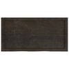 vidaXL Table Top Dark Brown 100x50x(2-6) cm Treated Solid Wood Oak