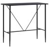 vidaXL Bar Table | Black | MDF with PVC coating, Powder-coated steel