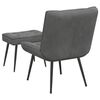 vidaXL Relaxing Chair with Stool Dark Grey Velvet