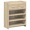 vidaXL Shoe Cabinet Sonoma Oak 73.5 x 36 x 92 cm Engineered Wood