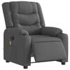 vidaXL Electric Massage Recliner Chair Dark Grey Fabric