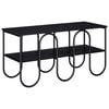 vidaXL TV Stand 100 x 40 x 50 cm Black Oak Engineered Wood