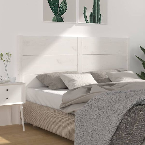 vidaXL Headboard White 186x4x100 cm Solid Wood Pine