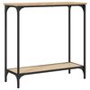 vidaXL Console Table | Sonoma Oak | Engineered Wood and Metal | Medium