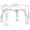vidaXL Gazebo with Double Roof and Mesh Walls Anthracite 2.93x2.93 m Steel