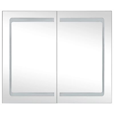 vidaXL LED Bathroom Mirror Cabinet 80x12.2x68 cm