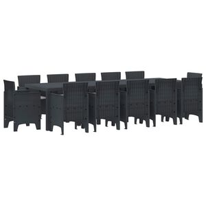 vidaXL Garden Dining Set 13 pcs Anthracite and Light grey