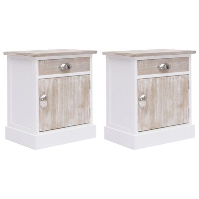 vidaXL Bedside Cabinets 2 pcs 38x28x45 cm Paulownia Wood