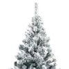 vidaXL Artificial Christmas Tree with 300 LEDs with Stand White 180 cm