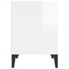 vidaXL Bedside Cabinets 2 pcs High Gloss White 40x35x50 cm