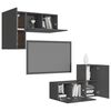 vidaXL 4 Piece TV Cabinet Set Grey Engineered Wood