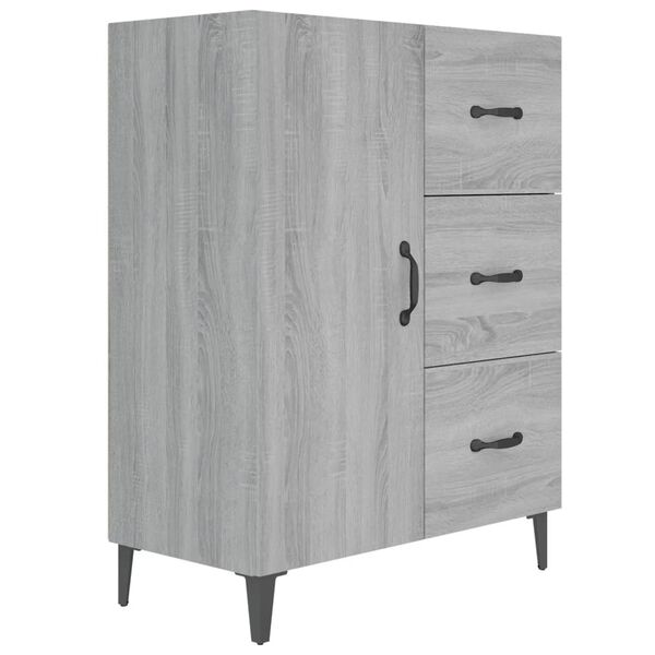 vidaXL Sideboard Grey Sonoma 69.5x34x90 cm Engineered Wood