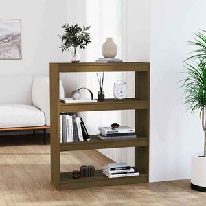 vidaXL Book Cabinet/Room Divider Honey Brown 80x30x103,5 cm Wood Pine