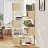 vidaXL Book Cabinet Room Divider White and Sonoma Oak 80x24x155 cm Engineered Wood