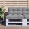 vidaXL Pallet Cushion Grey 80x40x12 cm Fabric