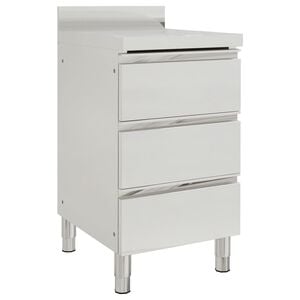 vidaXL Commercial Kitchen Cabinet with 3 Drawers 50x60x96 cm