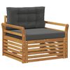 vidaXL Outdoor Sofa Solid Acacia Wood and Polyester