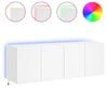 vidaXL TV Wall Cabinets with LED Lights 2 pcs White 60x35x41 cm