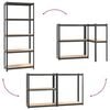 vidaXL 5-Layer Shelves 3 pcs Anthracite Steel&Engineered Wood