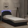 vidaXL Bed Frame "Viana" with LED without Mattress Black 90x190 cm