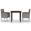 vidaXL 3 Piece Garden Dining Set Anthracite