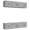 vidaXL 6 Piece TV Cabinet Set Concrete Grey Engineered Wood