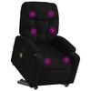 vidaXL Electric Stand up Massage Recliner Chair Black Fabric