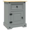 vidaXL Bedside Cabinet Mexican Pine Corona Range Grey 53x39x67 cm