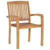 vidaXL Garden Chairs 2 pcs with Cream White Cushions Solid Teak Wood