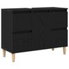 vidaXL Bathroom Sink Cabinet Black Oak 80 x 33 x 60 cm Engineered Wood