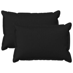 vidaXL Cushion with Pillow HOUTEN 2 pcs Black Faux Linen
