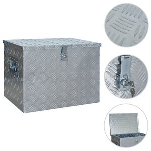 vidaXL Aluminium Box 610x430x455 mm Silver