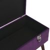 vidaXL Bench with Storage Compartment Purple 80 cm Velvet