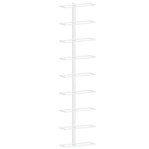 vidaXL Wall-mounted Wine Rack for 9 Bottles White Iron