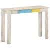 vidaXL Console Table White 115x35x77 cm Rough Mango Wood
